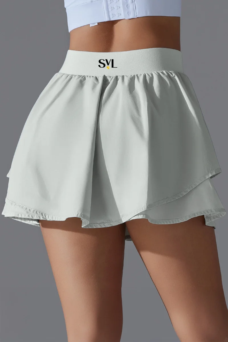 SVL Green SVL Julia Skirt with Inner Shorts Green for Women | Best Price UAE