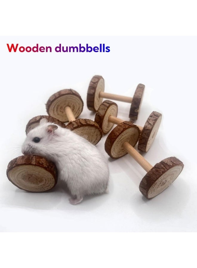 سجن سفما 12pcs لعبة الهامستر لعبة خنزير غينيا مجموعة لعبة مضغ الأرنب لعبة النفق أرجحة العصي الخشبية لعبة مولار للفئران أرنب تشينشيلا جيربيلز - Image 3