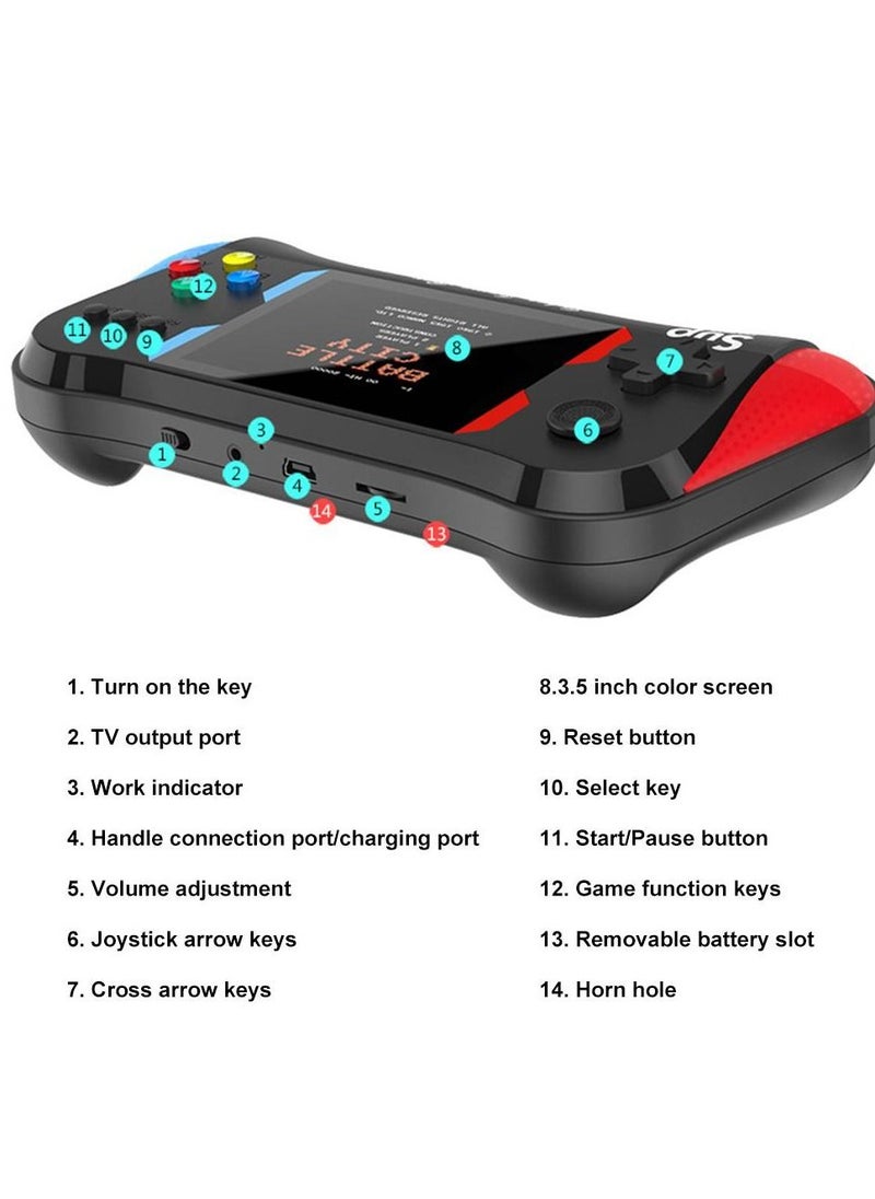 SUP - Retro Portable SUP Video Game Console X7M Handheld Game Player HD/AV Output Built-in 500 Games - Image 1