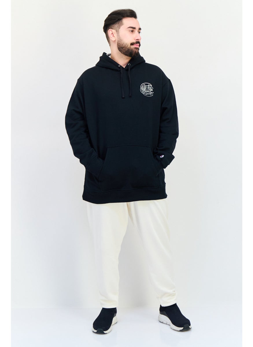 Champion Men Sportswear Fit Long Sleeves Outdoor Hoodie, Black  - Image 4