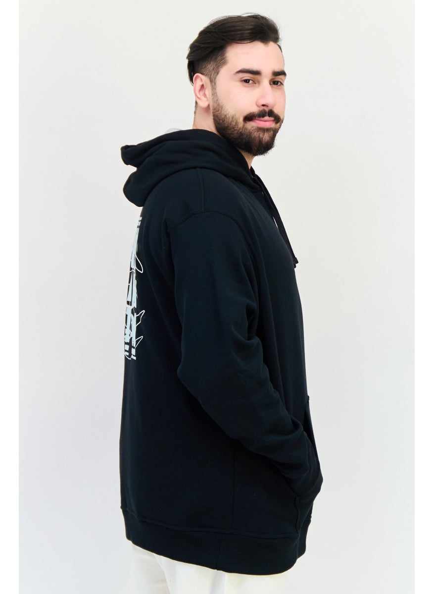 Champion Men Sportswear Fit Long Sleeves Outdoor Hoodie, Black  - Image 2
