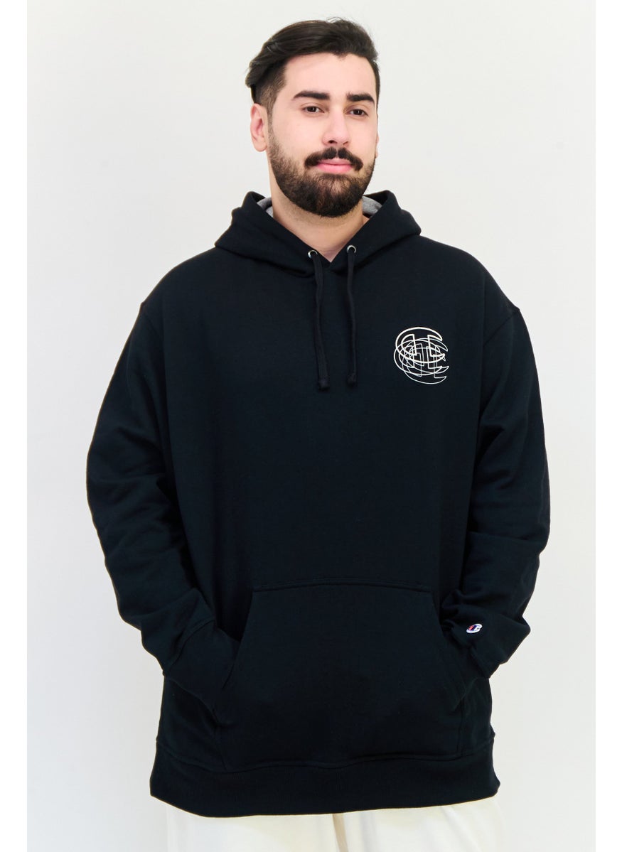 Champion Men Sportswear Fit Long Sleeves Outdoor Hoodie, Black  - Image 1