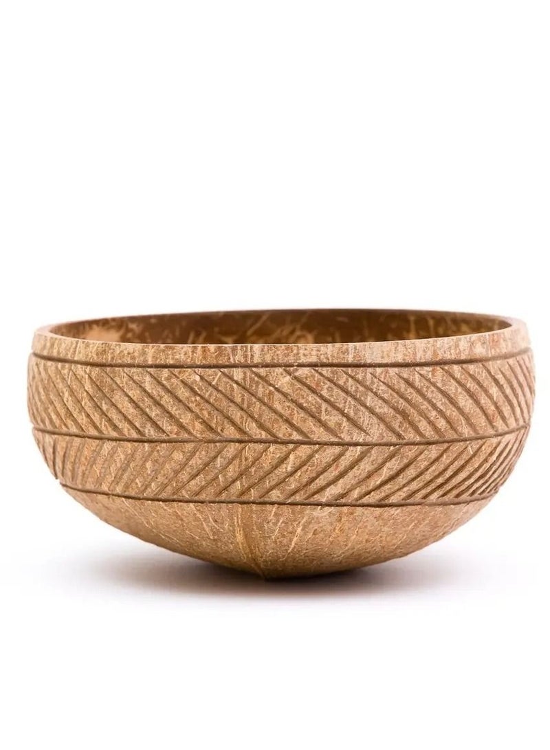 1 Natural Arrows Design Coconut Bowl and Spoon for smoothie Soup Salad bowls Grain Bowls Rice Noodles Fruit bowls Desserts Snacks and any Food Servings Eco friendly Vegan Unique Gift Acai Bowls - Image 1