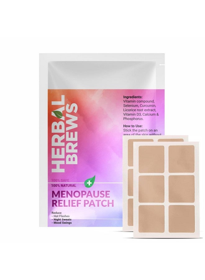 Herbal Brews Menopause Day Relief Patch - Natural Hormonal Balance Support | Hot Flashes, Mood Swings, Night Sweats, Vaginal Dryness, Headaches | Herbal Hormone Support for Women - 30 Patches - Image 1