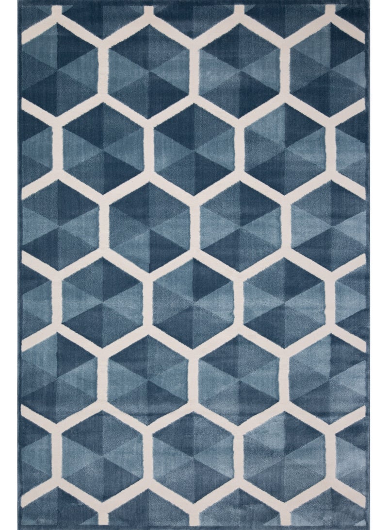 لوفت سجاد غرفة المعيشة على الطراز الحديث من كاستيلو، سجادات أرضية ناعمة، سجاد، وسائد أريكة غير قابلة للانزلاق، سجاد غرفة المعيشة قابل للغسل، مقاس 240 × 340 سم، أزرق-2-OT6-L - Image 2