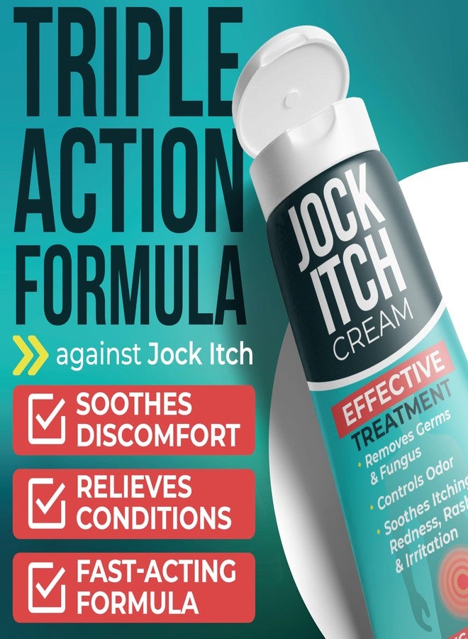 Terramed Just Think Comfort Jock Itch Cream | Extra Strength Antifungal Treatment for Groin & Inner Thighs | Relief for Itchy Skin, Jock Itch, Ringworm, Athlete’s Foot & Nail Fungus | Controls Odor & Removes Fungus | 120ml - Image 2