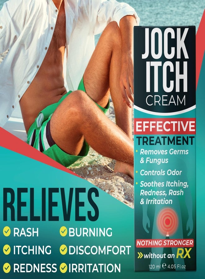 Terramed Just Think Comfort Jock Itch Cream | Extra Strength Antifungal Treatment for Groin & Inner Thighs | Relief for Itchy Skin, Jock Itch, Ringworm, Athlete’s Foot & Nail Fungus | Controls Odor & Removes Fungus | 120ml - Image 3
