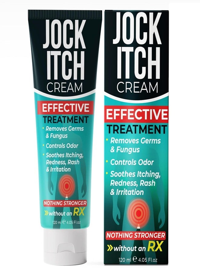 Terramed Just Think Comfort Jock Itch Cream | Extra Strength Antifungal Treatment for Groin & Inner Thighs | Relief for Itchy Skin, Jock Itch, Ringworm, Athlete’s Foot & Nail Fungus | Controls Odor & Removes Fungus | 120ml - Image 1