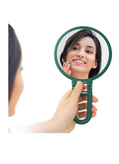 OASIS-TH Magnifying Hand Held Mirror, Double Side Folding Mirror for Women with Adjustable Handle, Travel Table Desk Shaving Bathroom Cosmetic Mirrors Handheld Portable  - Image 2