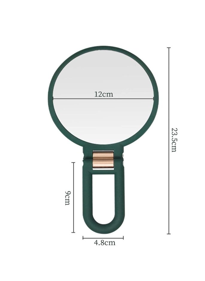 OASIS-TH - Magnifying Hand Held Mirror, Double Side Folding Mirror for Women with Adjustable Handle, Travel Table Desk Shaving Bathroom Cosmetic Mirrors Handheld Portable - Image 1