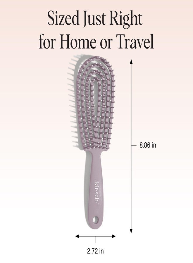 Kitsch Detangler Brush - Flexible Curly Hair Brush for Women, Men & Kids | Detangling Hairbrush with Bendable Frame and Ultra-Smooth Bristles for Wet or Dry Strands - Soft Violet - Image 5
