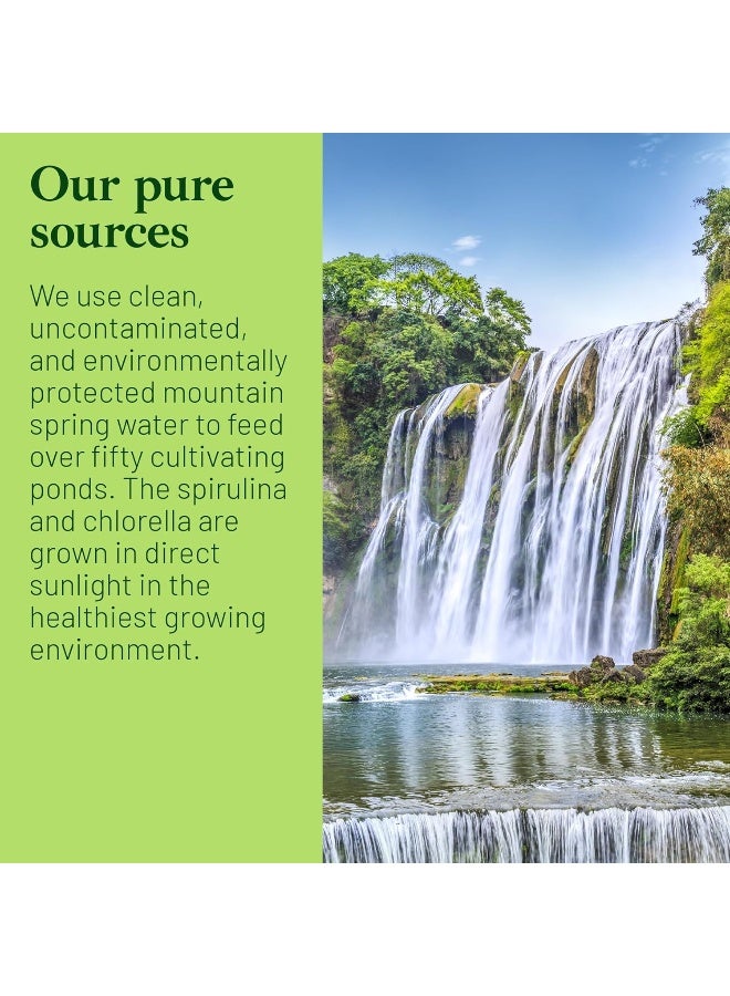 good natured Premium Chlorella Spirulina | 1,250 Tablets (4 Months Supply) | NON-GMO | Vegan | Sunlight Grown | Deep Green Color | Cracked Cell Wall | Alkalizing | High Protein with Iron and Zinc | by Good Natured - Image 5