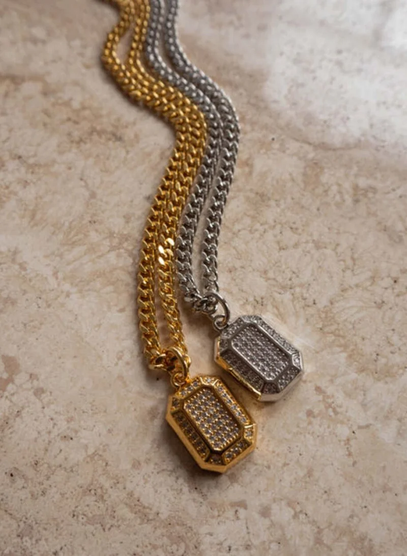 LUV AJ Faceted Diamond Pendant