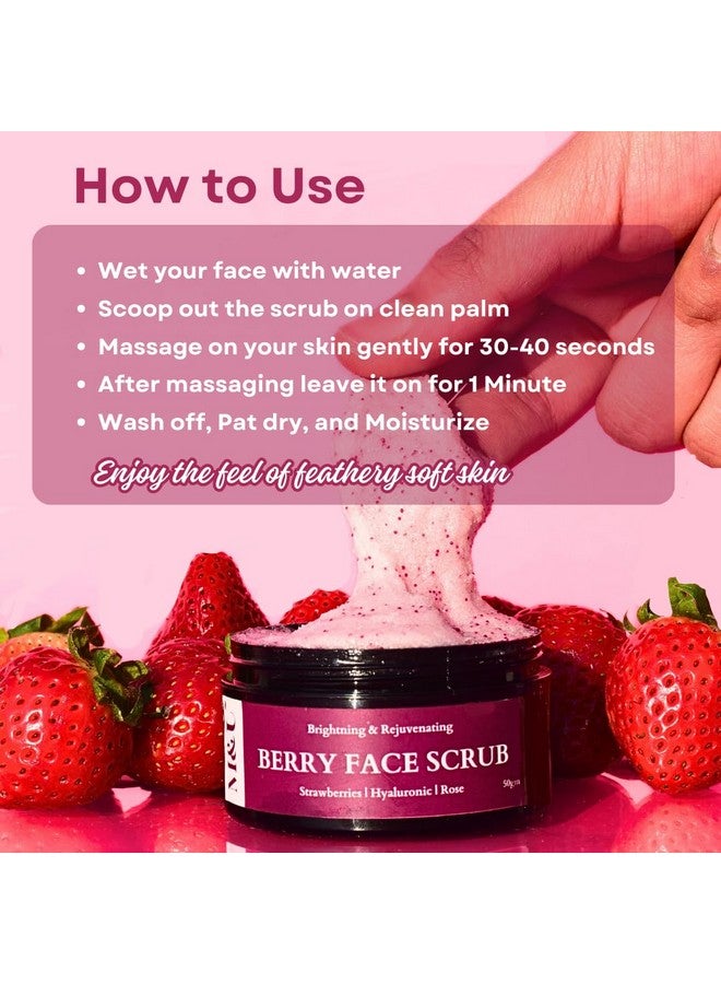 Mu مقشر الوجه المشرق بالتوت من M & U للبشرة المتألقة | يقشر بلطف، ينعم ويحسن لون البشرة | مقشر الوجه لإزالة السمرة | غير جاف للنساء والرجال (60 جرام) - Image 3