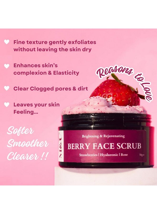 Mu مقشر الوجه المشرق بالتوت من M & U للبشرة المتألقة | يقشر بلطف، ينعم ويحسن لون البشرة | مقشر الوجه لإزالة السمرة | غير جاف للنساء والرجال (60 جرام) - Image 2