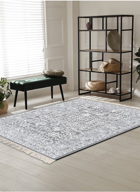 Modern Design Turkish Rectangular Decorative Carpet - Grey