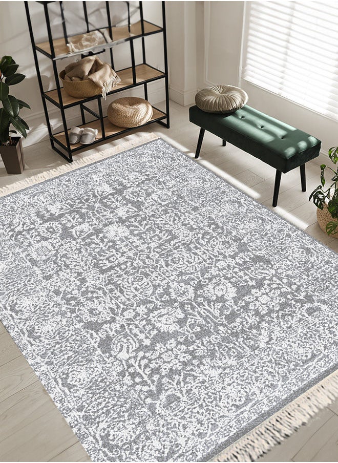 Modern Design Turkish Rectangular Decorative Carpet - Grey