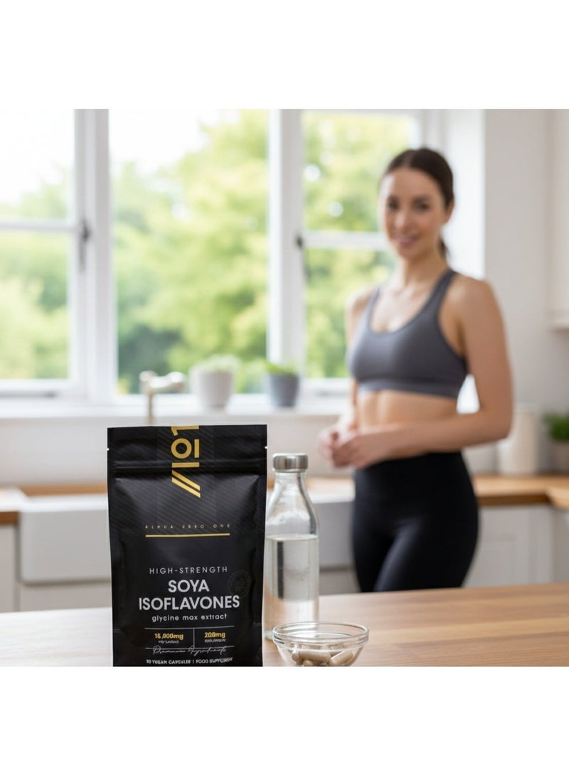 ALPHA01 SOYA Isoflavones 1500 mg – Supports Hormonal Balance & Women's Health, Made in UK, 90 Capsules - Image 3