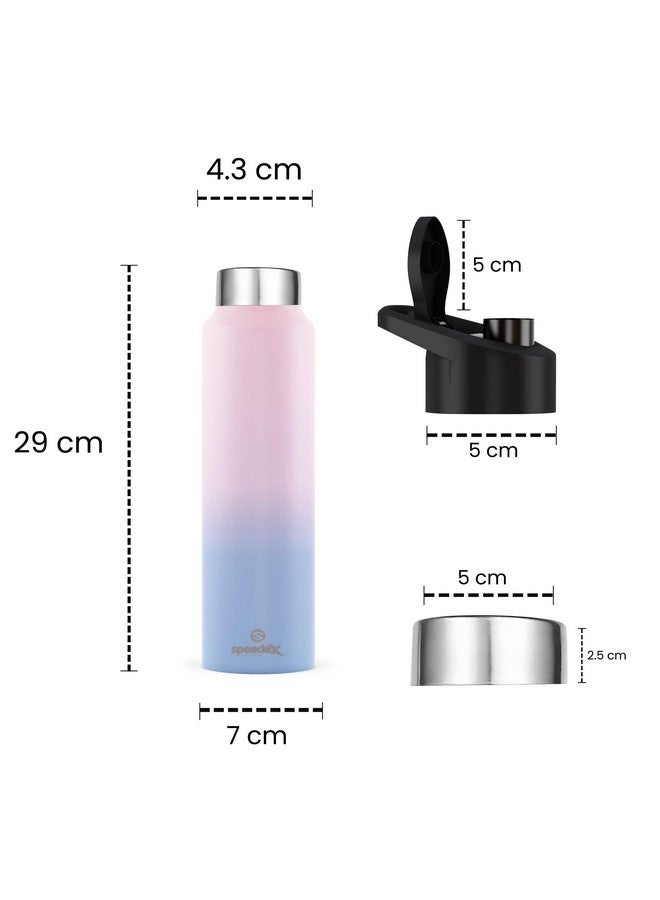 Speedex Stainless Steel Pink Blue Water Bottle 1 Litre with Screw Cap | Combo of 3 | Pack of 3 | Set of 3 | Leak Proof & BPA Free | Fridge Friendly for School, Office, Gym | For Men, Women, Kids - Image 4