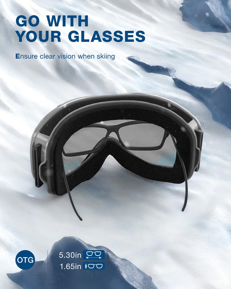 ZIONOR Lagopus Ski Snowboard Goggles UV Protection Anti fog Snow Goggles for Men Women Adult Youth - Image 3