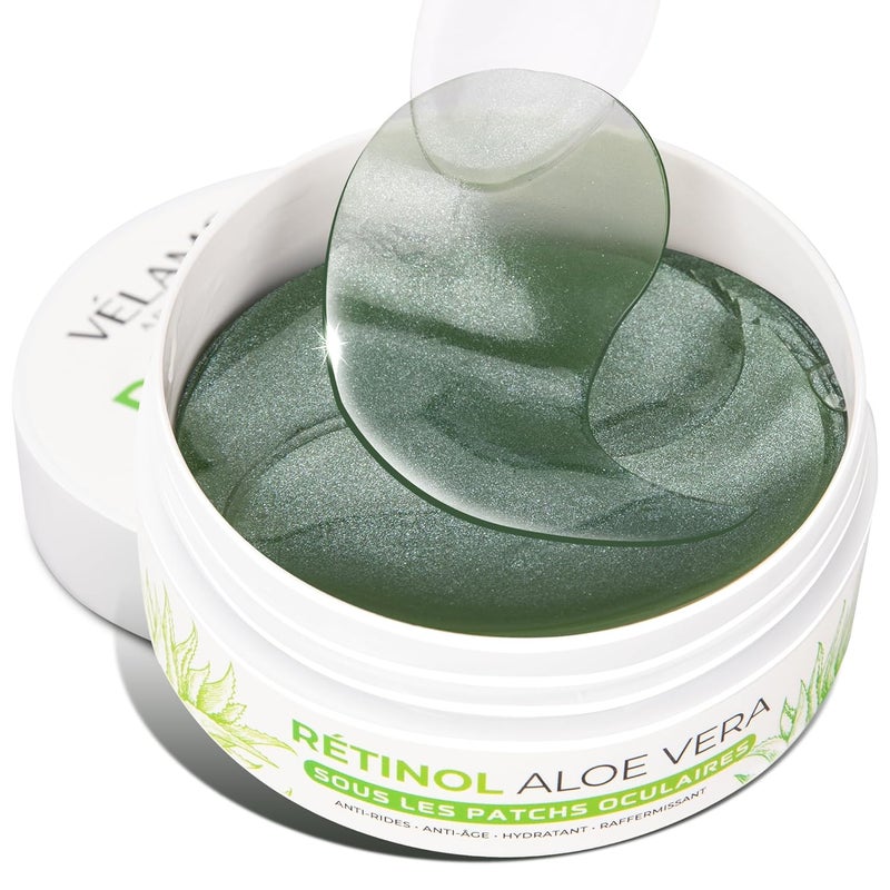 VELAMO ADVANCED Under Eye Patches Aloe Vera Under Eye Mask for Dark Circles  Retinol Eye Patches for Wrinkles and Puffiness  Under Eye Bags Dark Circles Treatment for Women and Men 60 Pcs
