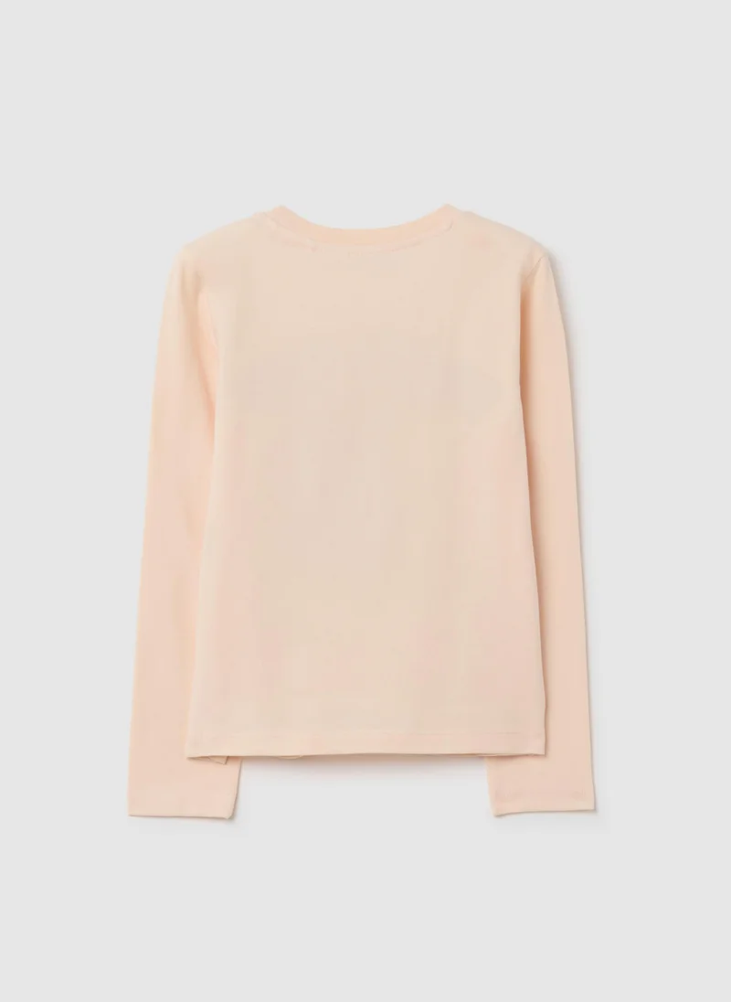 Ovs OVS Girls' Beige Cotton Regular Fit Sweater