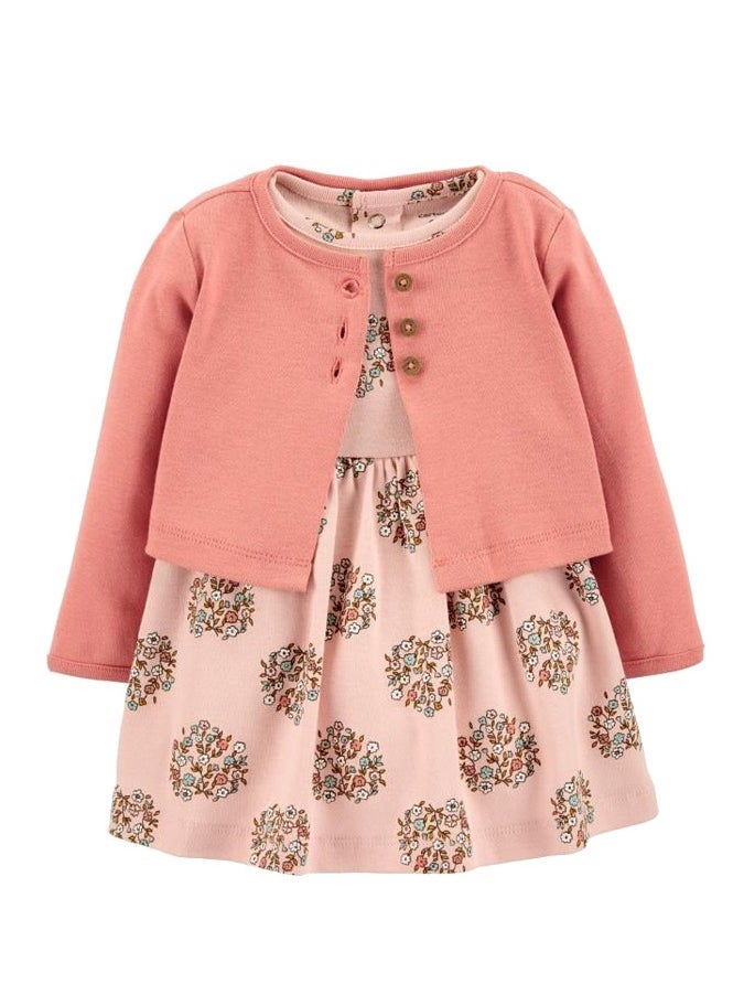 RedMapleTEK 2-Piece Set Of Baby Girl Jacket And Short-Sleeved Dress - Image 1