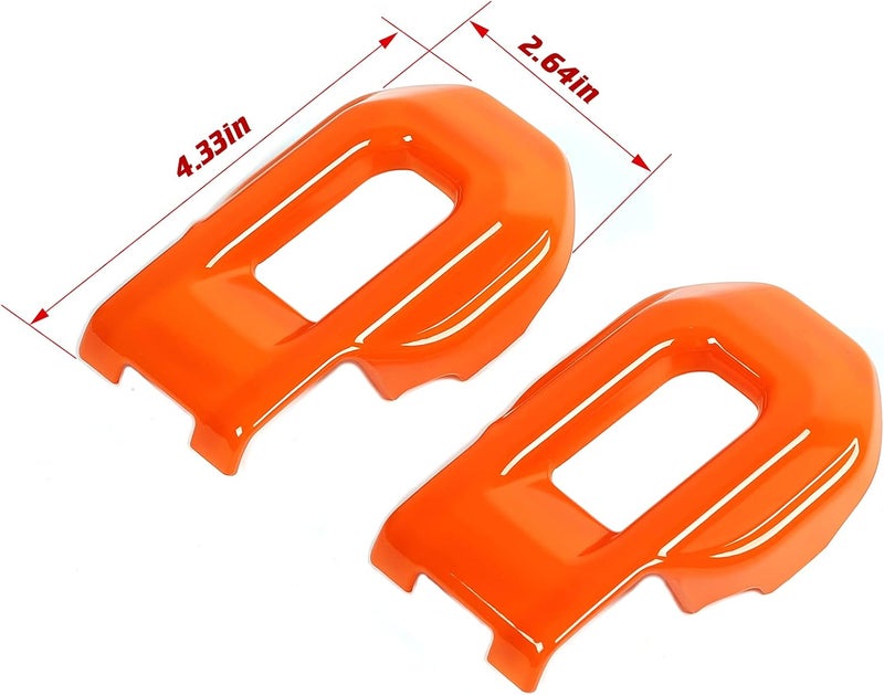 Hoolcar Hood Latch Lock Catch Brackets Cover for 2018-2021 Jeep Wrangler JL JLU & 2020-2021 Gladiator JT, Orange - Image 4