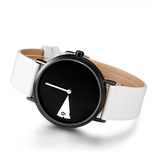 SHENGKE Creative Watch Ultra-Thin Strap Casual Fashion Quartz Minimalist Watch Blackwhite - Image 5