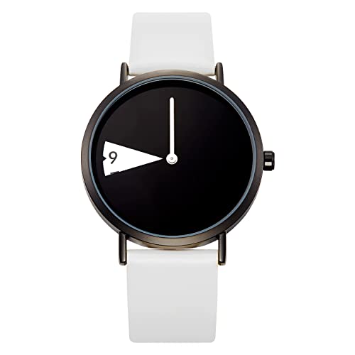 SHENGKE Creative Watch Ultra-Thin Strap Casual Fashion Quartz Minimalist Watch Blackwhite - Image 1