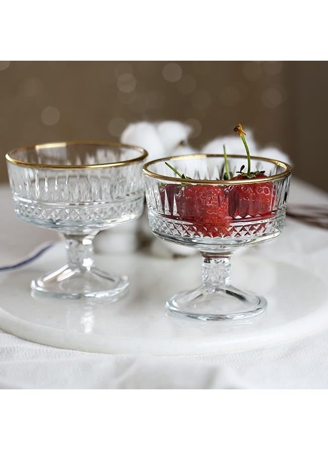 Paşabahçe 51749-2 Gilded Elysia Gold Ice Cream Serving Dish  - Image 3
