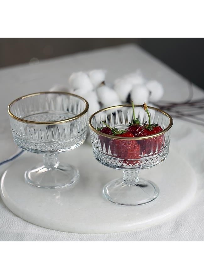 Paşabahçe 51749-2 Gilded Elysia Gold Ice Cream Serving Dish  - Image 2