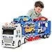 BainGesk Semi Truck Toys Car for 3 4 5 6 8 Years Old Boys Girls Adjustable Double Decker Carrier Truck with Light Sound Car Hauler with Trailer Toy Large Transport Toy Gifts for Toddler - Image 2