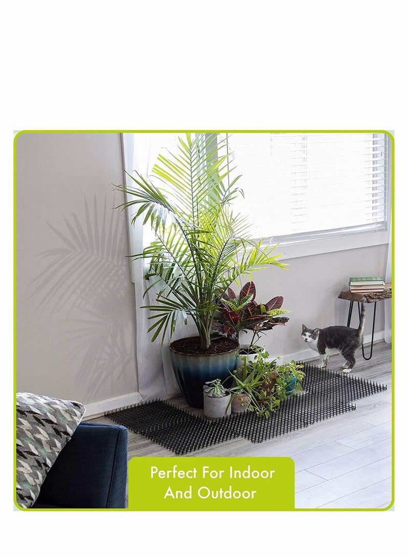 Cat Repellent Outdoor - Cat Scat Mat of 16 X 13 Inches (Set of 10) - Cat Repellent Spikes to Keep Cats Out of Yard Permanently - Cat Deterrent Indoor Outdoor  - Image 2