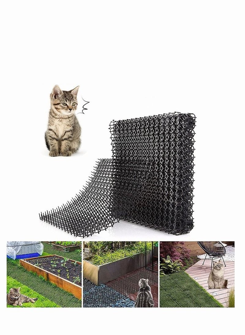 Cat Repellent Outdoor - Cat Scat Mat of 16 X 13 Inches (Set of 10) - Cat Repellent Spikes to Keep Cats Out of Yard Permanently - Cat Deterrent Indoor Outdoor  - Image 1