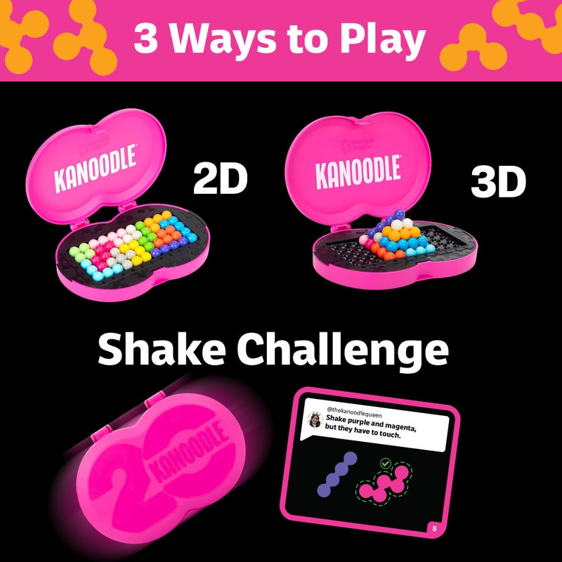 Educational Insights Kanoodle Fan Edition - 20th Anniversary (Magenta) - 3D Puzzles for Kids, Teens, and Adults, Brain Teasers for Kids 8-12, Challenging Logic Puzzles, Single Player Puzzle Toys - Image 4