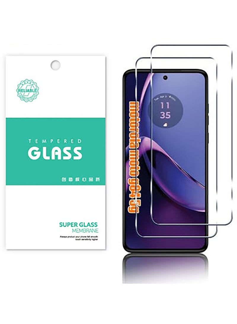 2 packs of Motorola G84 5g screen protector, HD hardness scratch-proof bubble-free and easy to install tempered glass screen protector