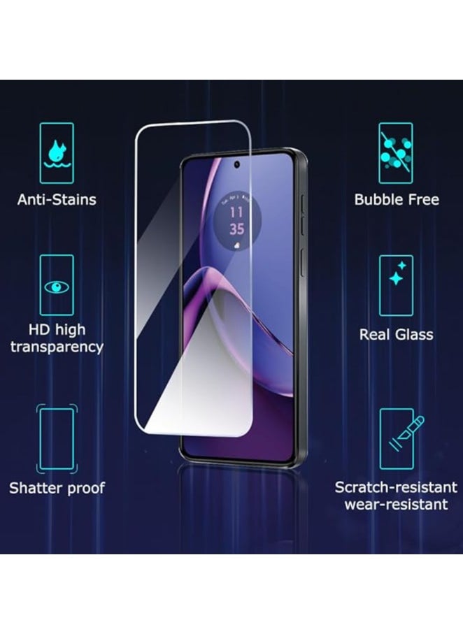 2 packs of Motorola G84 5g screen protector, HD hardness scratch-proof bubble-free and easy to install tempered glass screen protector