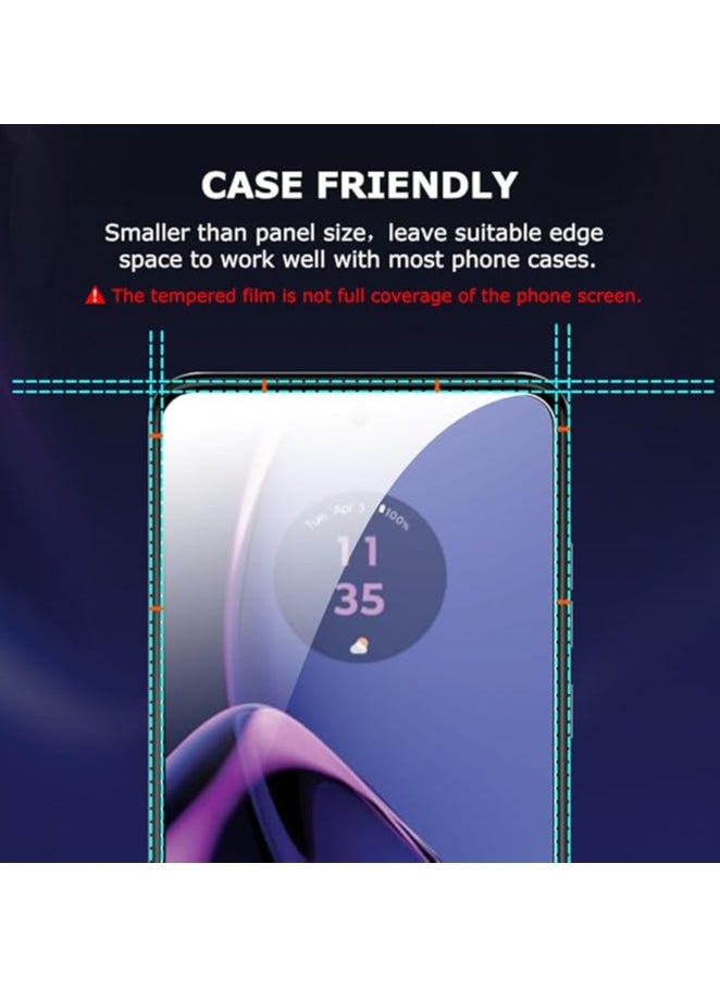 2 packs of Motorola G84 5g screen protector, HD hardness scratch-proof bubble-free and easy to install tempered glass screen protector