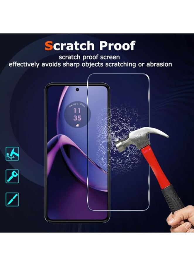 2 packs of Motorola G84 5g screen protector, HD hardness scratch-proof bubble-free and easy to install tempered glass screen protector