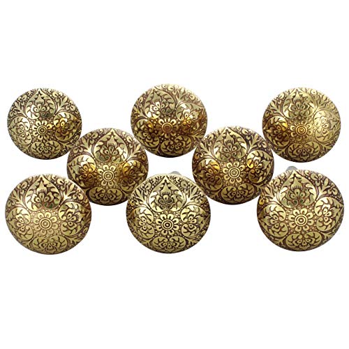 J P Hardware Brass Knobs for Cabinets and Cupboards (Multicolor, Standard) - Pack of 8 - Image 1