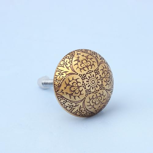 J P Hardware Brass Knobs for Cabinets and Cupboards (Multicolor, Standard) - Pack of 8 - Image 2