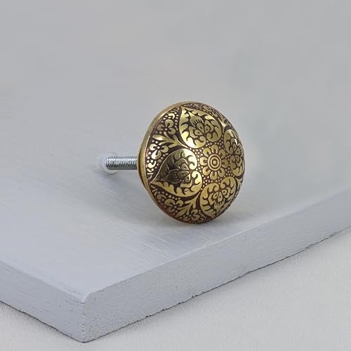 J P Hardware Brass Knobs for Cabinets and Cupboards (Multicolor, Standard) - Pack of 8 - Image 3
