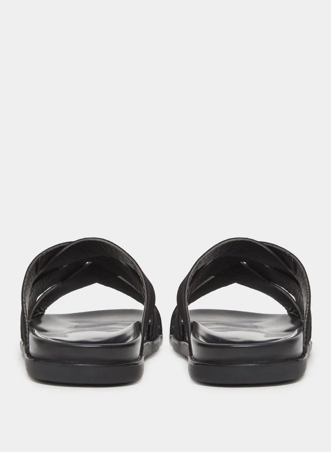 Styli  Criss-Cross Slide Comfort Sandals for Men | Best Price UAE