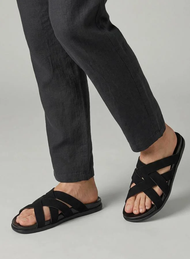 Styli  Criss-Cross Slide Comfort Sandals for Men | Best Price UAE