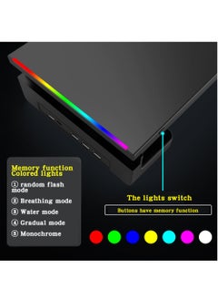 FlashHawk RGB Monitor Stand Riser Laptop Holder with 4 USB Hubs Storage Drawer and Phone Holder for Office Work  - Image 4