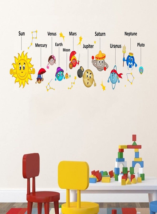 Asmi Collections Solar System Wall Stickers for Kids - Image 1