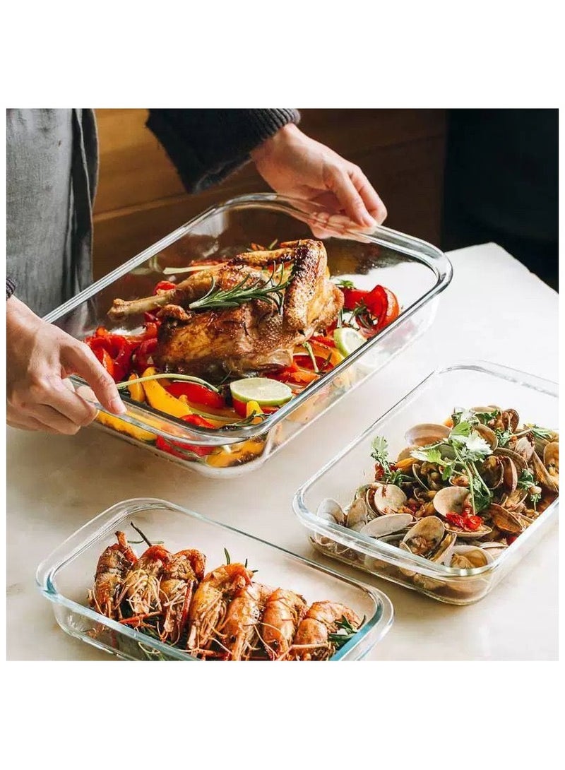 MIJOTEX 3-Piece Bakeware Pan Set Clear - Image 2