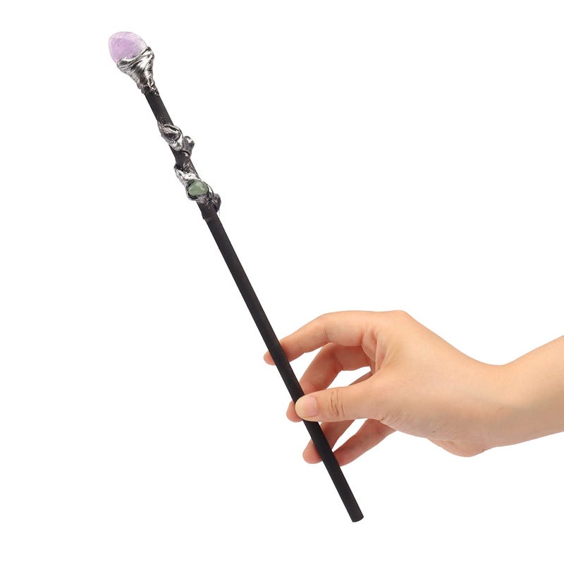 Rich Boxer Fine Handcrafted Amethyst Crystal Magic Wand Cosplay Magic Wand for Witches and Wizards - Image 1