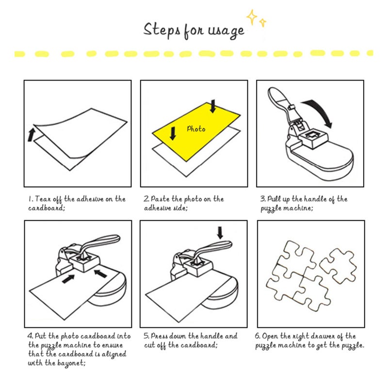 Puzzle Maker Machine Paper Board Cutter with 10PCS Adhedive Foams Boards DIY Picture Photo Puzzles Cutter Scrapbooking Making for Children's DIY Handmade Toys - Image 5